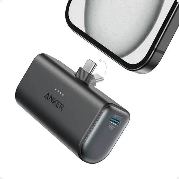 ANKER  NANO POWER BANK (22.5W, Built-In USB-C Connector) | COMPACT WITH FOLDABLE USB-C CONNECTOR | 5000mAh | BLUE